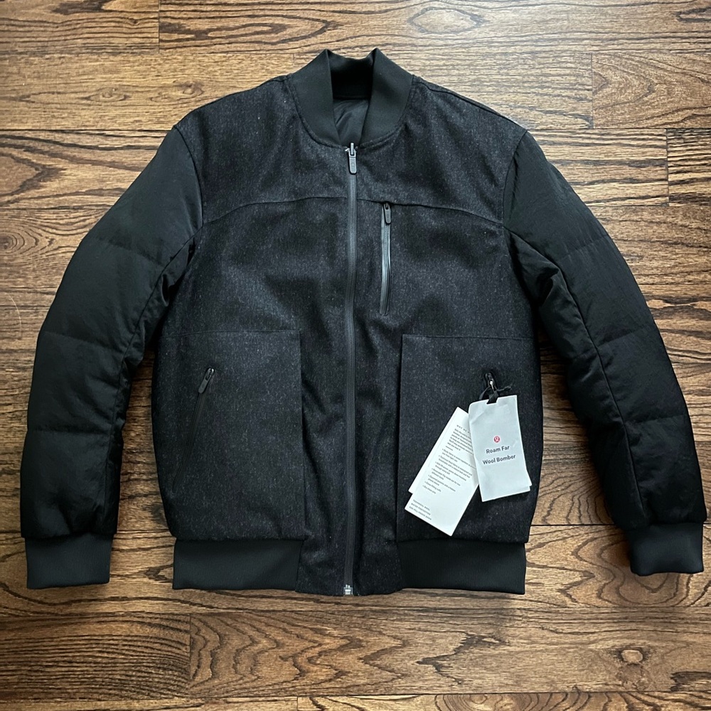 NWT Lululemon Reversible Technical Wool and Down Bomber Jacket.  Size 4